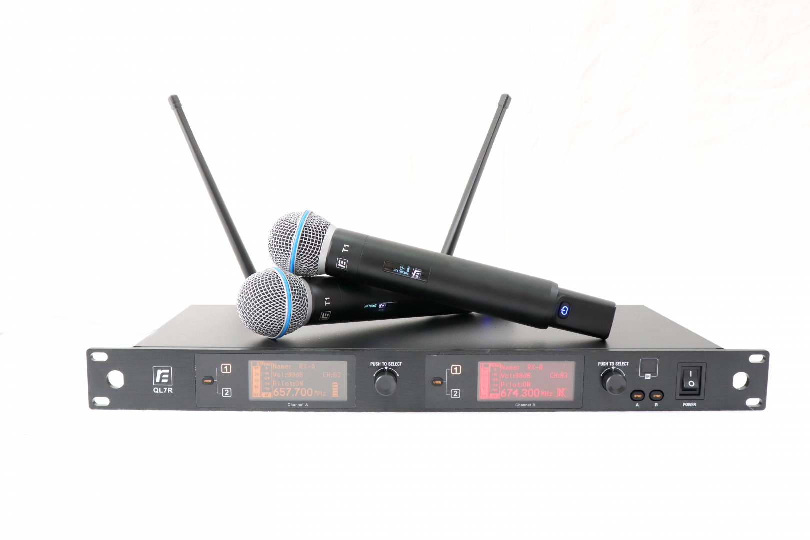 RFIntell QL7R/T1-A 651,800-683,400 МГц 2-канальная радиосистема с 2-мя ручными микрофонами в Кунгуре