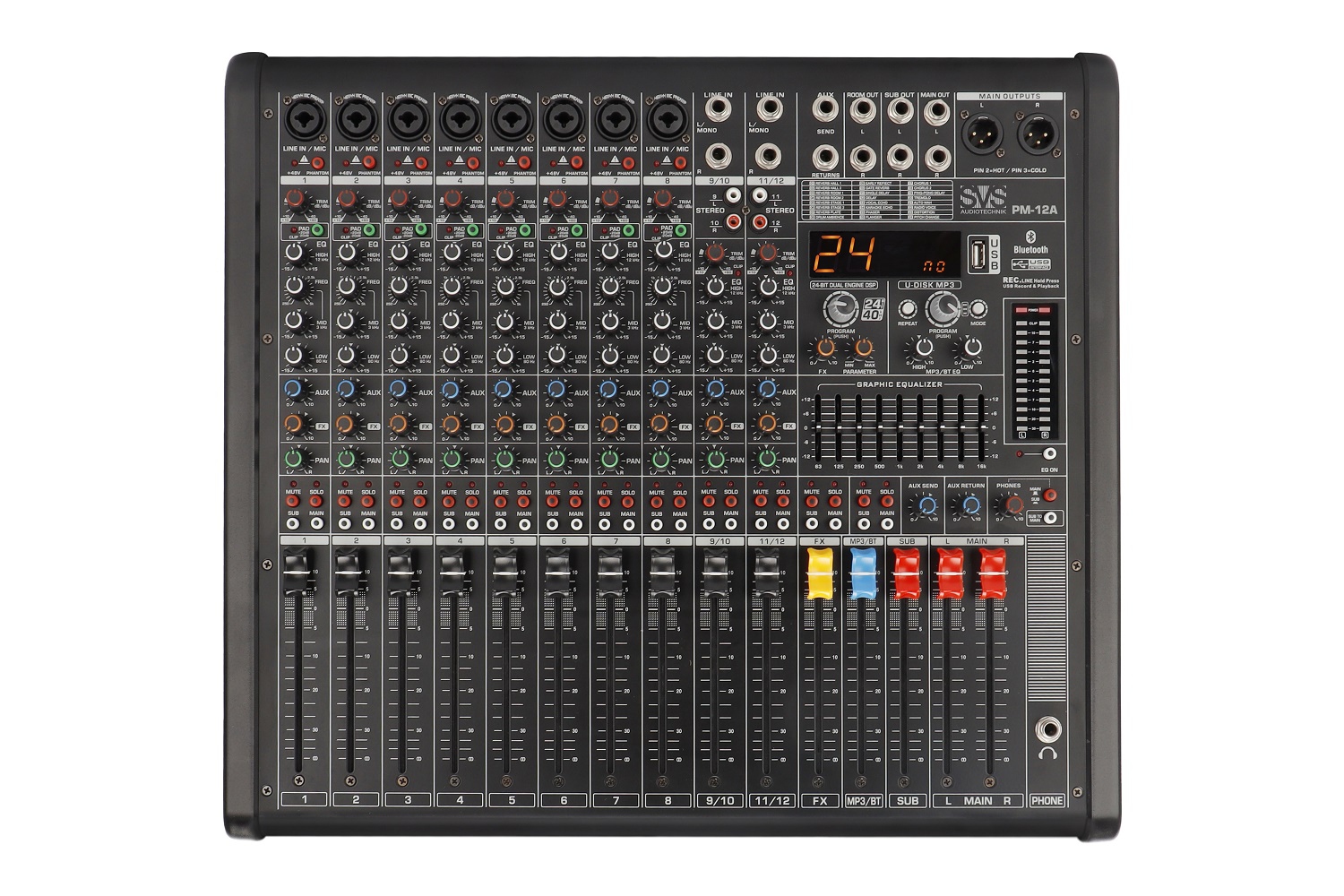 SVS Audiotechnik mixers PM-12A Активный аналоговый микшерный пульт, 12-канальный в Кунгуре